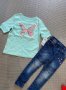 Нови дънки с тениска 3г/98 р-р, снимка 1 - Детски комплекти - 28425188