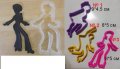 Диско танци човек пластмасов резец форма фондан тесто бисквитки, снимка 1 - Форми - 27637817