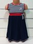 Нова детска моряшка рокличка с висока талия от 1 година до 14 години