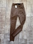 Нов с етикета елегантен висока талия кафяв кожен клин панталон , снимка 1