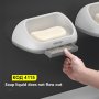 4115 Самозалепваща пластмасова сапунерка с тава за отцеждане