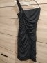 Малка черна рокля с лоторки., снимка 1 - Рокли - 43713505