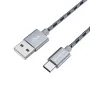 Кабел Borofone BX24, Ring Current, от USB към Type C, 3A, Сив, снимка 2