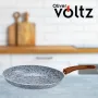 Тиган за палачинки Voltz Siena, Мраморно каменно керамично покритие, Светло сив, снимка 3