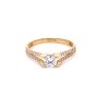 Златен дамски пръстен 2,29гр. размер:61 14кр. проба:585 модел:21889-2, снимка 1 - Пръстени - 44134330