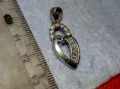 РАЗКОШЕН СКЪПОЦЕНЕН СРЕБЪРЕН МЕДАЛЬОН СРЕБРО 925 с БЯЛА ПОЗЛАТА ФАСЕТИРАН МОЙСАТИН и ЦИРКОНИ 19417, снимка 9