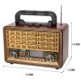 RADIO FM NS-2075BT, Ретро радио с AUX BT, снимка 3