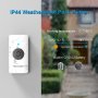 Безжичен звънец TeckNet DoorBell с 38 мелодии, снимка 4