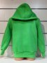 Нов детски изчистен суичър в зелен цвят с качулка, снимка 1