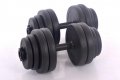  Два дъмбела по 15 кг, общо 30 кг, дъмбел, фитнес гири Ново, снимка 1