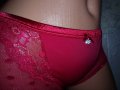 Lisca-M-Красиви луксозни червени бикини микрофибър, дантела, сатен, снимка 1 - Бельо - 35384235