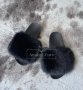Дамски чехли с естествен косъм и пух, снимка 1 - Чехли - 37183008