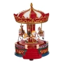 Коледна музикална въртележка Mercado Trade, LED осветление, Червен, снимка 2