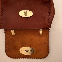 Mulberry кафява чантичка естествена кожа, снимка 3 - Чанти - 43170020