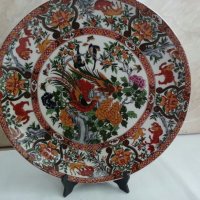 китайска порцеланова чиния ръчна изроботка, снимка 7 - Антикварни и старинни предмети - 26223816