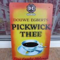 Метална табела кафе Douwe Egberts Pickwick Thee чай кафе реклама, снимка 1 - Рекламни табели - 43106772