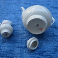 Ретро порцеланов чайник и каничка , снимка 2 - Антикварни и старинни предмети - 33482026