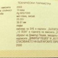 10 лева 2003 година 60 г. спасяването на българските ЕВРЕИ , снимка 3 - Нумизматика и бонистика - 28289914