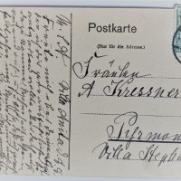 Стара черно-бяла картичка Бад Орб 1910, снимка 2 - Филателия - 44110490