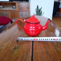 Стар емайлиран чайник #26, снимка 3 - Антикварни и старинни предмети - 33133638