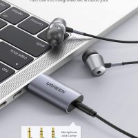 Външна звукова карта UGREEN CM383 USB към 3.5mm Audio Адаптер, снимка 3 - Други - 38459410