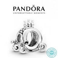 Промо! Талисман Пандора сребро проба 925 Pandora Crown O Carriage. Колекция Amélie, снимка 1 - Гривни - 30489873