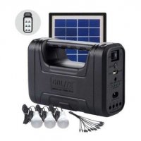 Соларен Комплект с 3 лампи, соларен панел и акумуатор, снимка 1 - Къмпинг осветление - 28220368