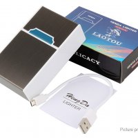 Табакера / кутия за цигари 100 мм с usb запалка / 6402, снимка 3 - Табакери - 26605236