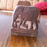 старинна дървена полица - дърворезба - Индия, снимка 2 - Антикварни и старинни предмети - 40025178