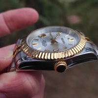 Seiko mod 40мм. two tone fluted bezel Roman numerals datejust, снимка 12 - Мъжки - 43242921