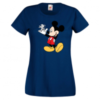 Дамска тениска Mickey Mouse Peugeot .Подарък,Изненада,, снимка 6 - Тениски - 36528813