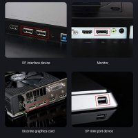 DisplayPort KVM 2x1,USB превключвател 4K 60Hz Dual Port 1 Out KVM, Switcher кутия, снимка 6 - Захранвания и кутии - 43178114