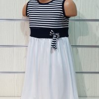 Нова детска моряшка рокличка с висока талия, от 2-4 години, снимка 3 - Детски рокли и поли - 29040002