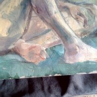 Манол Панчовски маслена картина голо женско тяло , снимка 6 - Картини - 38545546