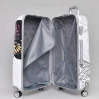 Комплект 3 куфара ABS с пеперуди, снимка 2 - Куфари - 44132681