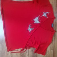 Червена тениска Must, снимка 4 - Тениски - 37644759