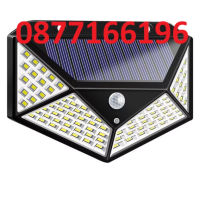 Сензорен соларен прожектор лампа 100 ЛЕД , снимка 1 - Соларни лампи - 44909058