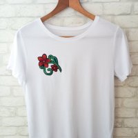 Тениска с емблема цвете , снимка 2 - Тениски - 43382996