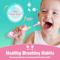 Seago Kids Електрическа четка за зъби, акумулаторна, 8 глави за четки за зъби, детска, розова, снимка 4 - Други - 44865020