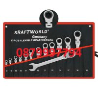 13бр. Чупещи звездогаечни тресчотъчни ключове Kraftworld 8-32-mm, снимка 1 - Ключове - 40350107