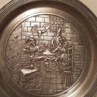 Стара цинкова чинийка 13см Отлична!, снимка 2 - Антикварни и старинни предмети - 27171947