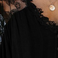 Ефектна дамска блуза в черно, снимка 6 - Блузи с дълъг ръкав и пуловери - 43259178