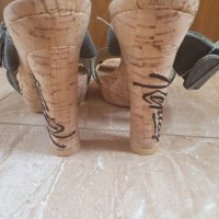 Дамски сиви чехли Replay 37, снимка 4 - Дамски обувки на ток - 33017259