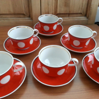 Руски порцелан чаши за чай, снимка 2 - Други ценни предмети - 36437826