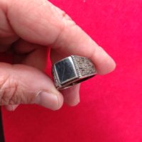 Мъжки пръстен - плочка оникс, снимка 2 - Пръстени - 40615485