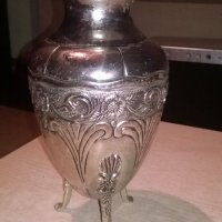 ваза/кана-внос франция-24х13см-метална с релеф, снимка 6 - Колекции - 26762336