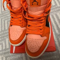 Jordan 1 Mid Orange Black , снимка 2 - Дамски ежедневни обувки - 43966718