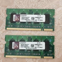  2GB DDR2 KIT - 2x1GB 800mhz pc 6400 за лаптоп, so-dimm ram рам памет , снимка 1 - RAM памет - 40419380