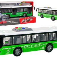 Автобус City Service,светлинен и звуков автобус, Зелено 1:16, за деца над 3 години, снимка 1 - Коли, камиони, мотори, писти - 43294148