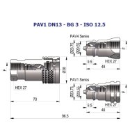 Хидравлична бърза връзка серия PAV1, снимка 4 - Други машини и части - 40344262